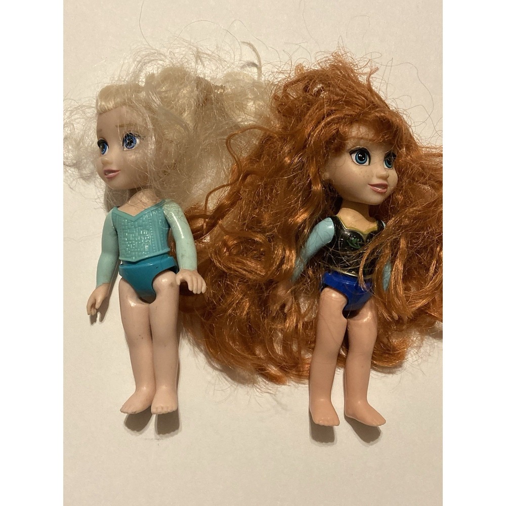 Disney‎ Frozen Anna, Elsa  Petite Set Dolls 6-inch-tall Mini Toddler